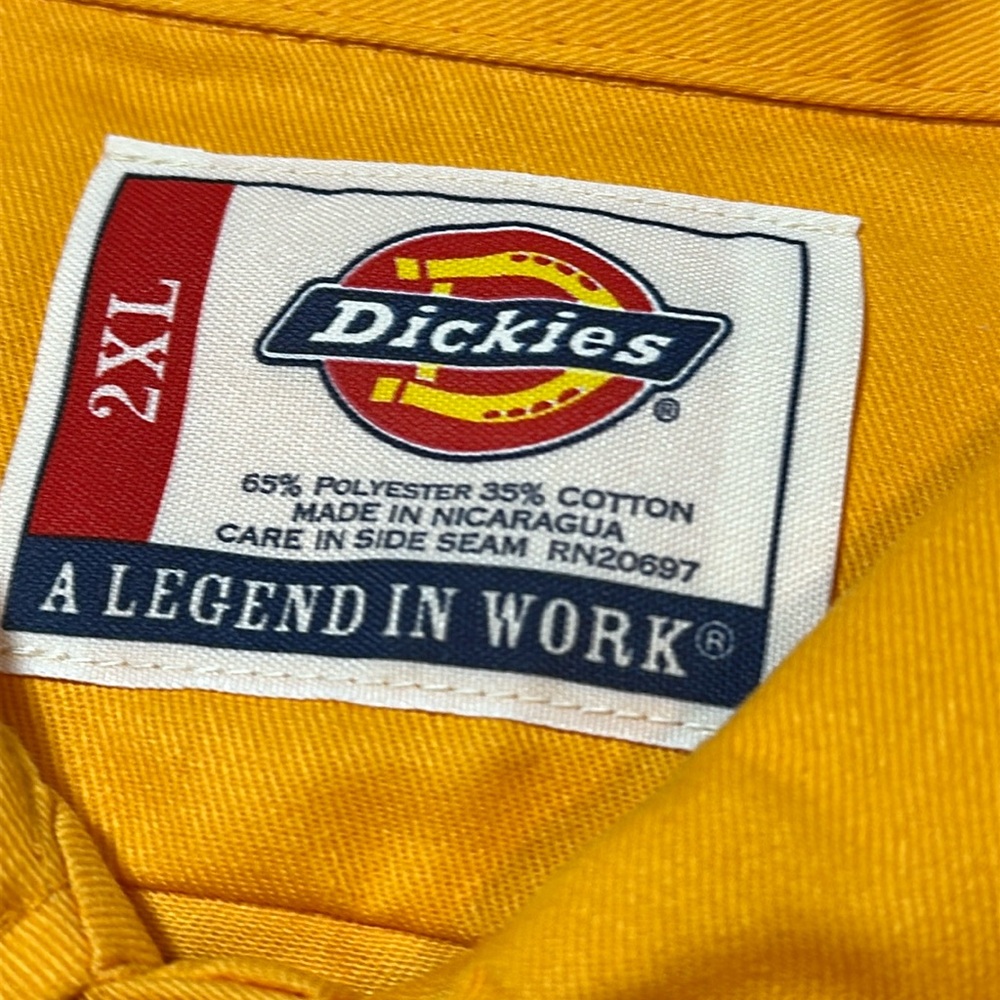 Dickies Burnt Orange Short Sleeve Stain Resistant Work Shirt 2XL NWT - Picture 13 of 14